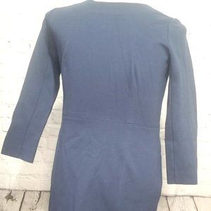 J Crew Structure Knit Zip Dress Midnight Blue